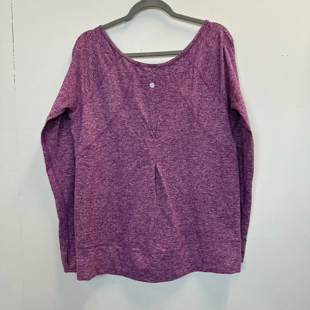 Zella Long Sleeved Workout Shirt Boatneck Thumb Holes Large